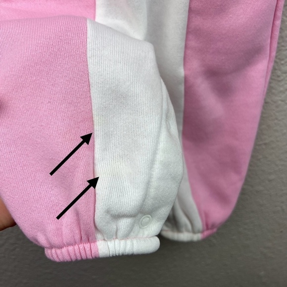 VTG OshKosh Vintage 90's Fleece Jumpsuit in Pink and White Sz 6-9M - Picture 9 of 9